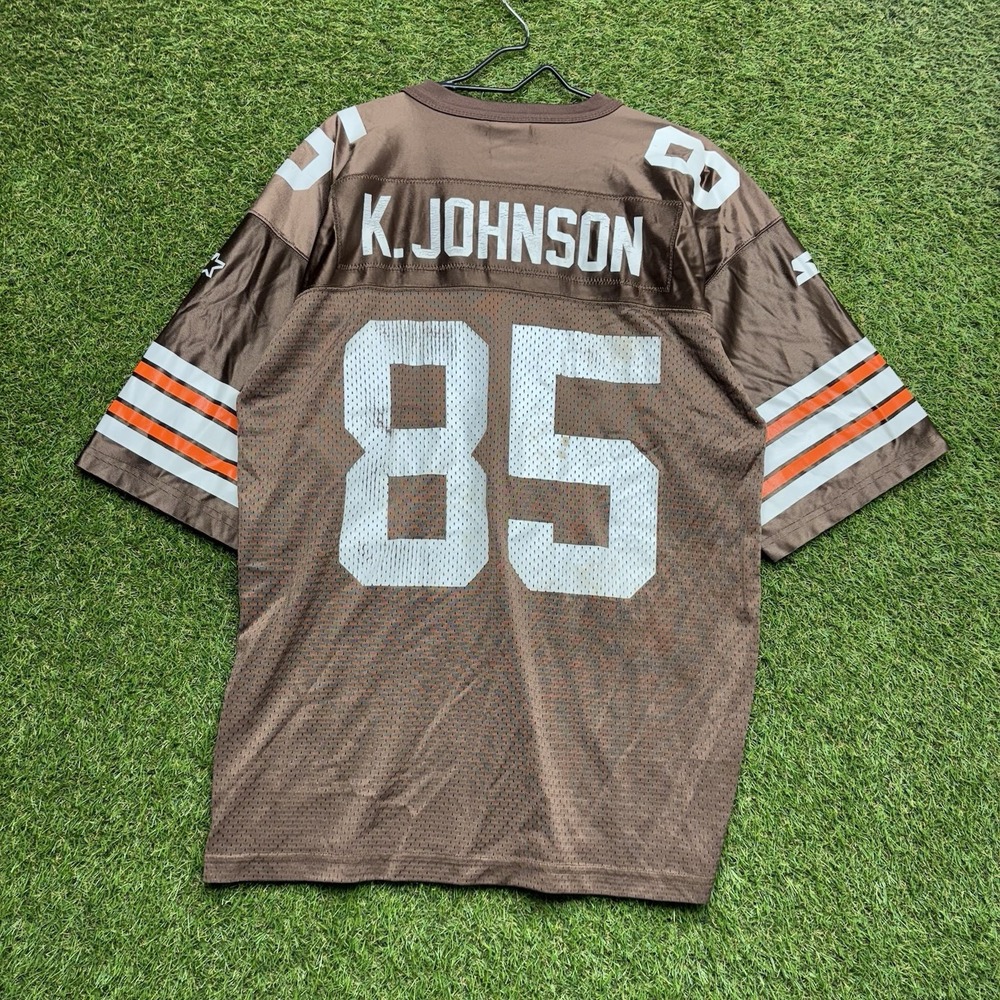 Vintage Cleveland Browns Starter Jersey Mens Large 48 #85 Kevin Johnson Print